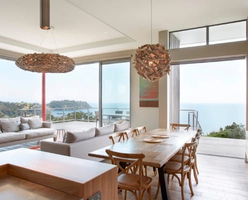 Beautiful clifftop home on Waiheke Island built by Premier Building Company Whelan Building