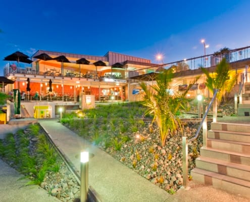 Retail complex build by Whelan Building on Waiheke Island